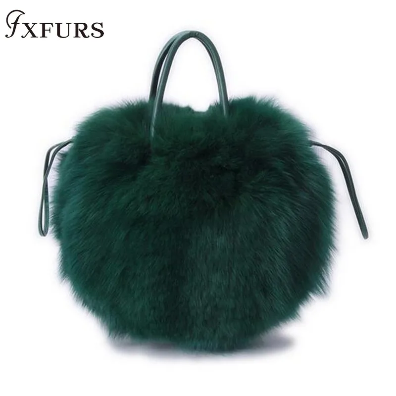 FXFURS 2020 женские сумки из натурального Лисьего меха клатч роскошная дизайнерская
