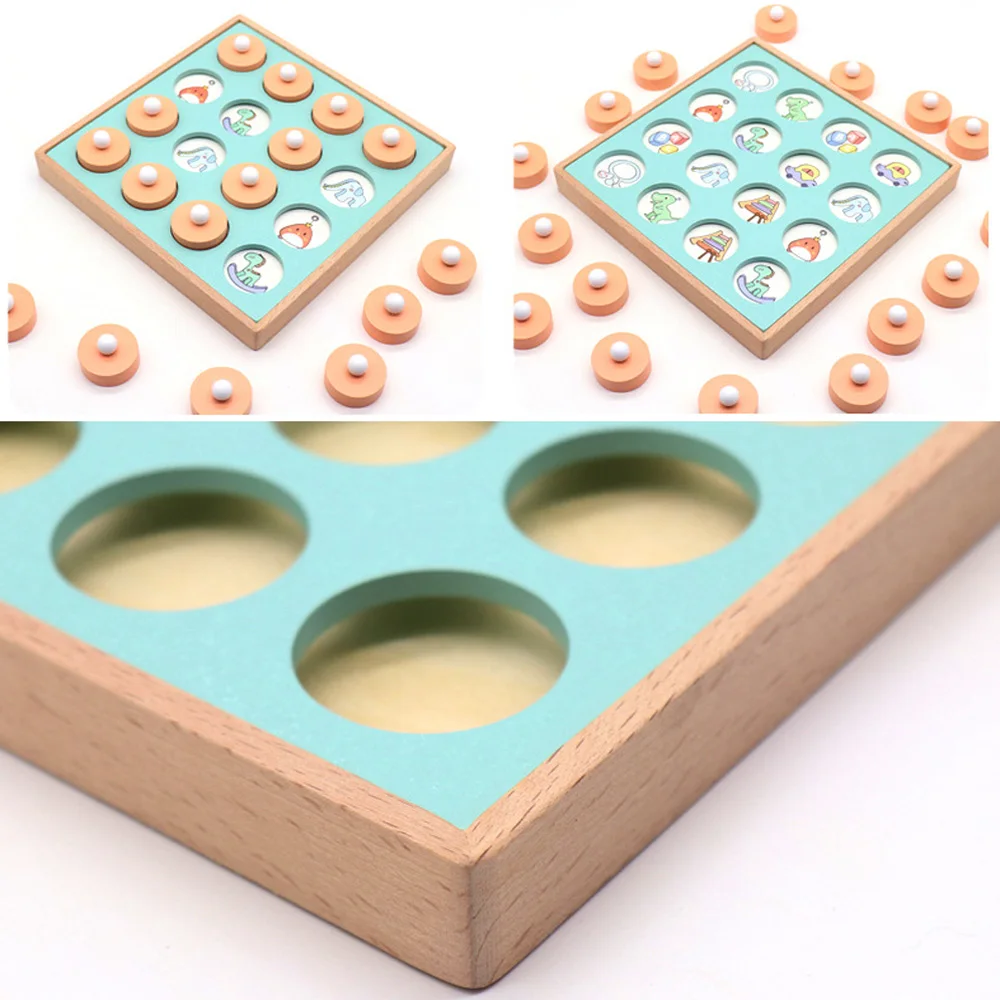 Original Kids Wooden Toys Memory Match Chess Game Children Early Educational 3D Puzzles Family Party Casual Game Puzzles