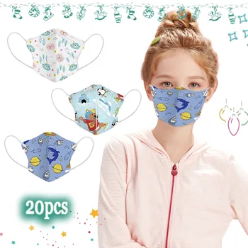 

20pc Children Cartoon Print Masks Disposable Protection Pollution Mask Hygiene Protective Scarf Face Mouth Mask mascarillas
