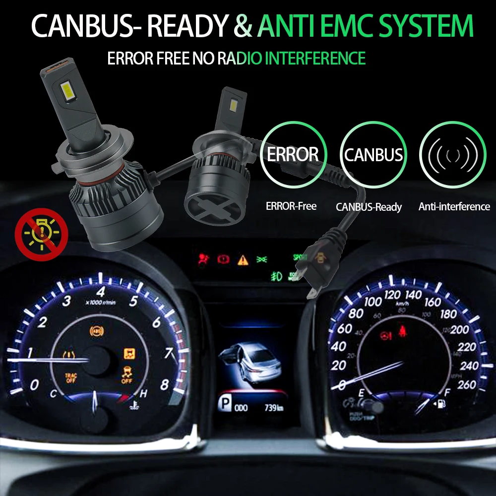 2 шт. H1 H3 H4 H7 H8 H11 Автомобильные фары Canbus Фокус лампы CSP-3570 32 Вт светодиодный HB3 9005 HB4 9006 9012 HIR2 авто фары 6000 К белый свет
