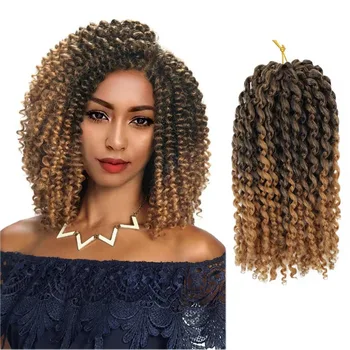 

8 12inches Ombre Marly Braids Bob Jerry curly Jamaican Afro Kinky Curly Crochet Braid Synthetic Braiding Hair Extensions