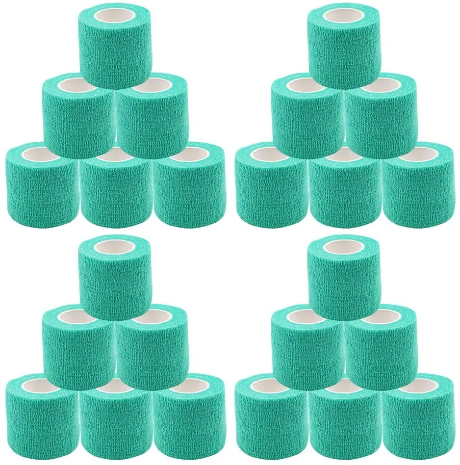 24pcs Green Tattoo Grip Bandage Cover Wraps Tapes Nonwoven Waterproof