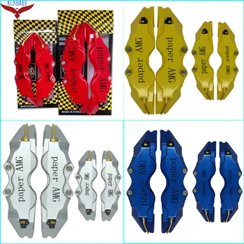 

KUNBABY ABS Plastic With White Paper Black AM G Logo Disc Brake Caliper Covers Size L/M/S For M ercedes Ben z Free Shipping