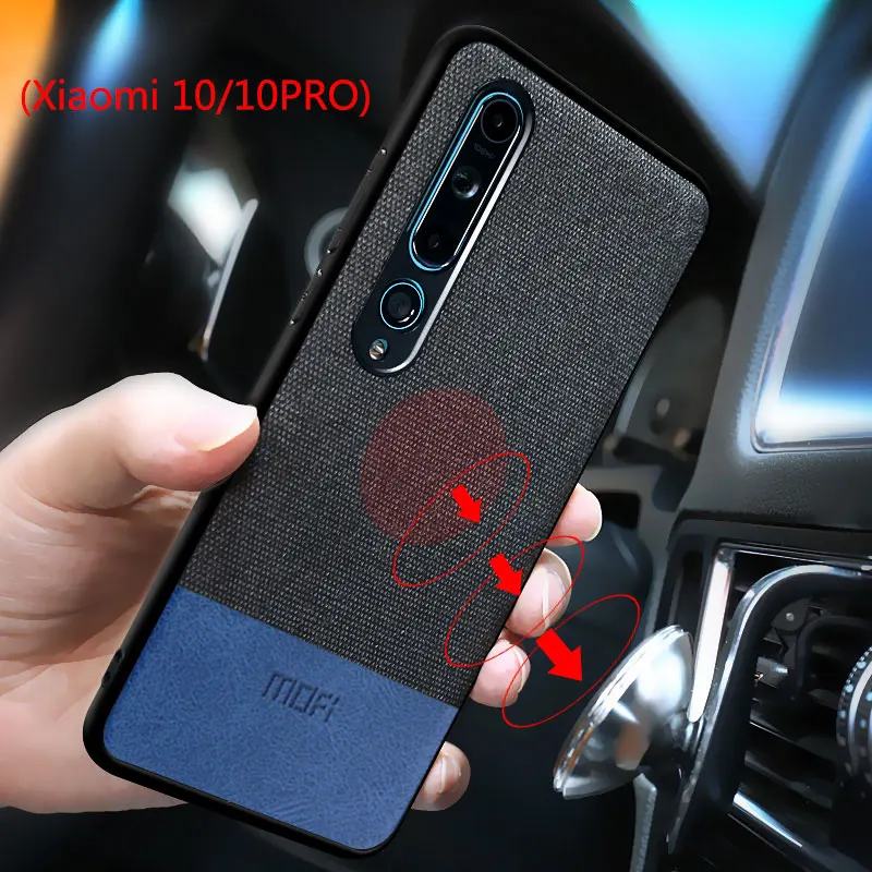 for Xiaomi Mi 10 case cover MOFi original xiomi Mi10 Pro shockproof fabric back cover soft silicone coque capas luxury cases