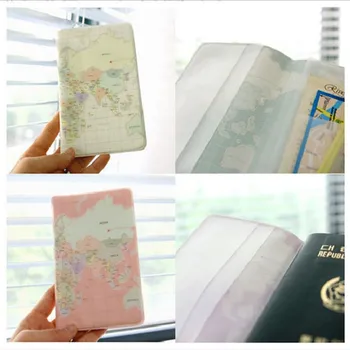 

2 Color Hot PVC World Map Passport Cover of the Passport Wallet Female Passport Holder Protective Passport With High Quality