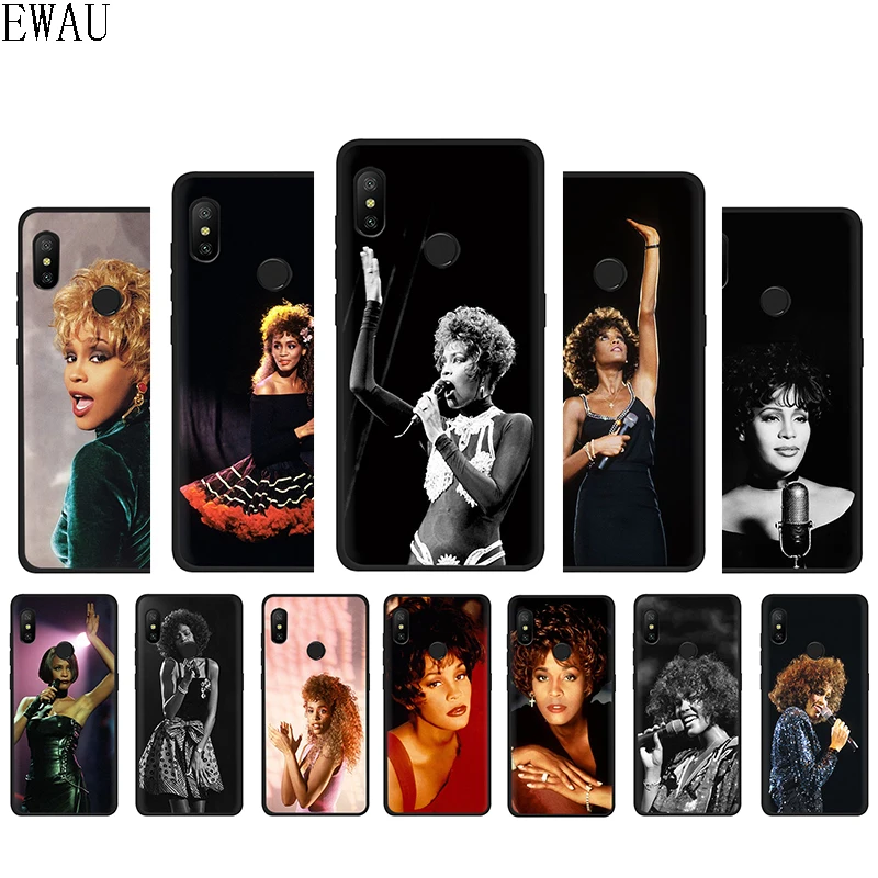 

EWAU Whitney Houston Silicone phone case for Xiaomi 5X 6 6X 8 9 SE A1 A2 Lite F1 Max 3 9T A3 Pro CC9 CC9e