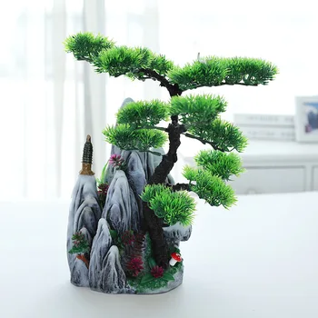 

Artificial Plant Decoration Bonsai Yingkesong Pine Potted Plant Artificial Flower Decoration Living Room Mini Indoor Small Ornam