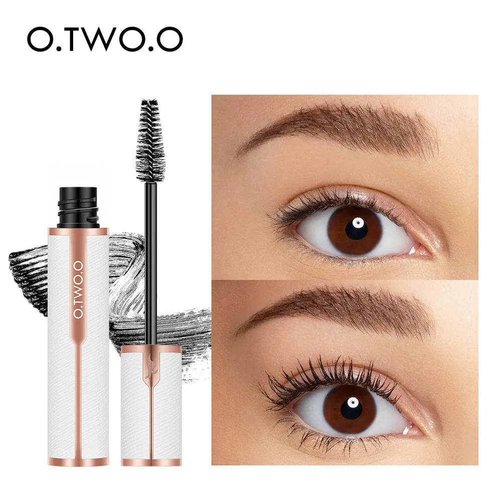 

O.TWO.O Gold Lines Silk Fabrics Mascara Densely Long Waterproof Not Smudge Mascara Two Brush
