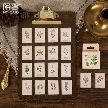 

Mo.card Grass and tree collection mini paper diary sticker Scrapbooking Decoration label 45 pcs/pack Wholesale