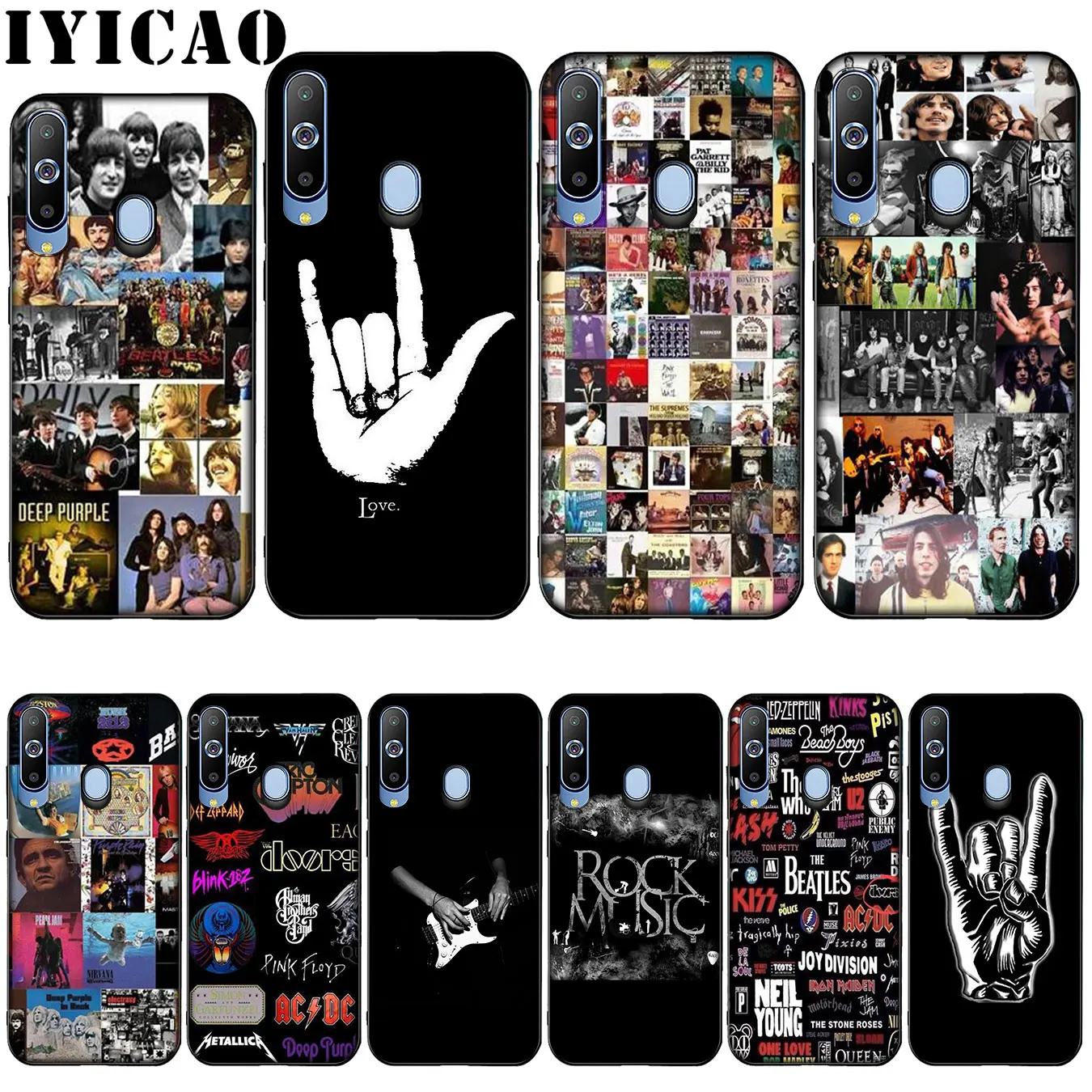 

Classic Rock And Roll Albums Collage by Soft Silicone Cover for Samsung Galaxy Note 10 Plus A50s A40s A30s A20s A10s Case