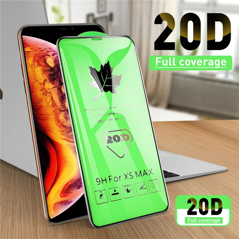 20D защитное стекло с изогнутыми краями для iPhone 11 Pro Max XR XS X 7 8 6s Plus Закаленное