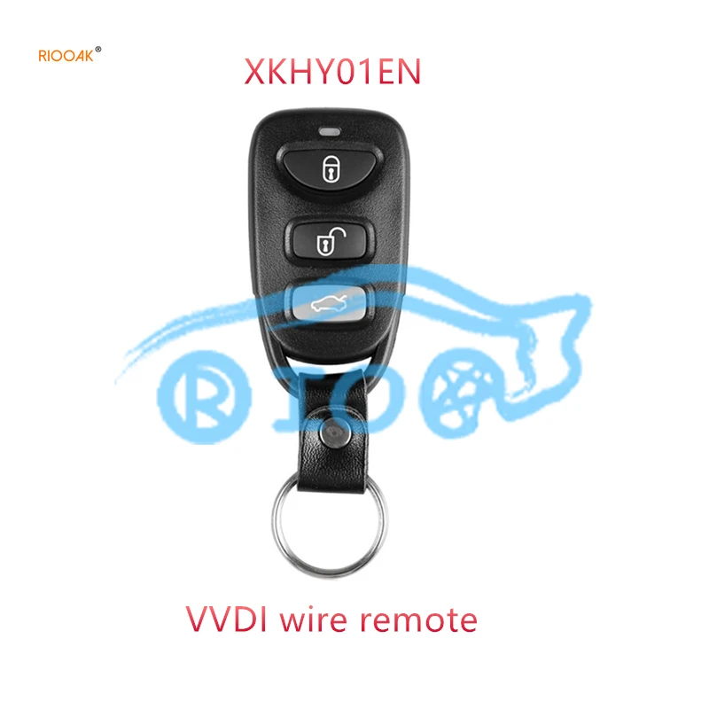 RIOOAK 10pcs/lot XKHY01EN for Hyundai Type Universal wire Remote Key Fob 4 Button for VVDI MINI Key Tool VVDI2 free shipping
