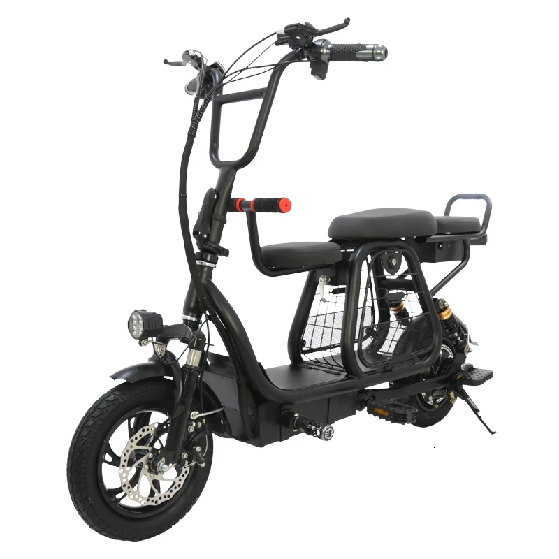 

Two Wheel Electric Scooter 12 Inch Electric Bicycle 400W 48V Adults Folding Portable Powerful Electric Bike With Pet Basket