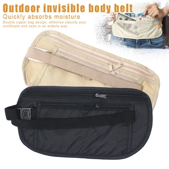 

Outdoor Invisible Waist Bags Mens Thin Waist Fanny Pack Belt Bag Travel Hip Bum Bag Small Purse Chest Pouch Phone Storager