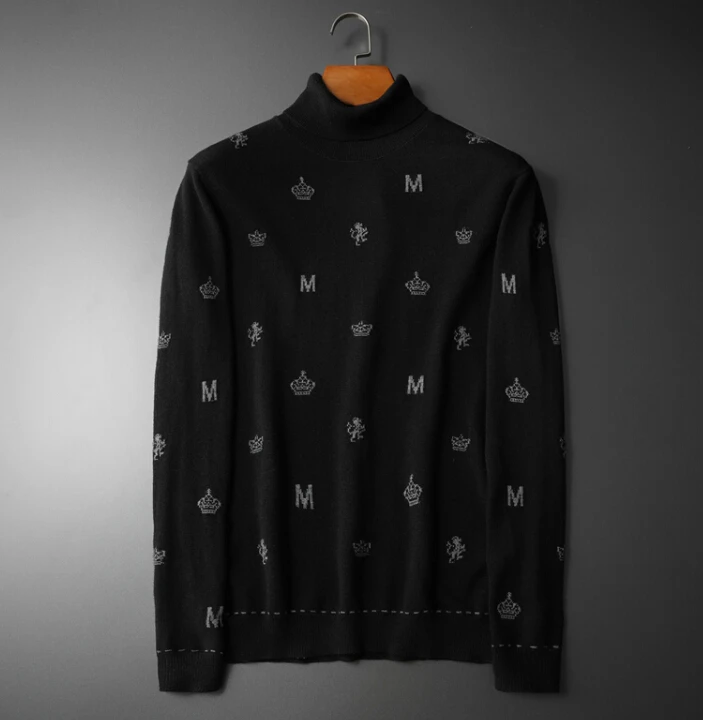

Winter Warm Cashmere Sweater Men Turtleneck Mens Sweaters Slim Fit Pullover Men Classic Wool Knitwear Pull Homme