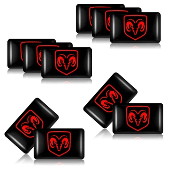 

10pcs Car 3D Epoxy Emblem Steering wheel Decorative Decals Sticker For Dodge Challenger RAM 1500 Charger Avenger Caliber Dart