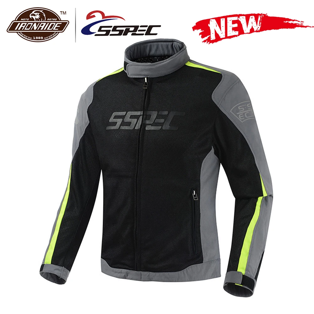 

SSPEC Motorcycle Jacket Men Moto Jacket Windproof Motorcycle Motocross Riding Jacket Body Armor Protector Moto Cross Clothing