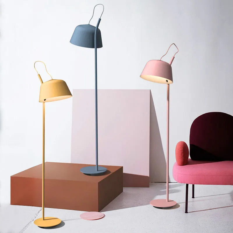 

Designer Makaron Floor Lamp Creative Nordic Living Room Study Bedroom Bedside Color Floor Lamp Decor Home LED Floor Lamp