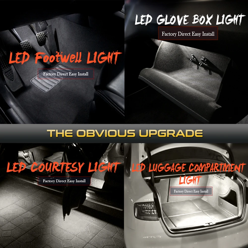 2x LED Door Courtesy Interior Footwell Light Luggage Trunk Glove Box Lamp For BMW X5 E70 F15 X3 E83 F25 X1 E84 X6 E71 F16 X4 F26