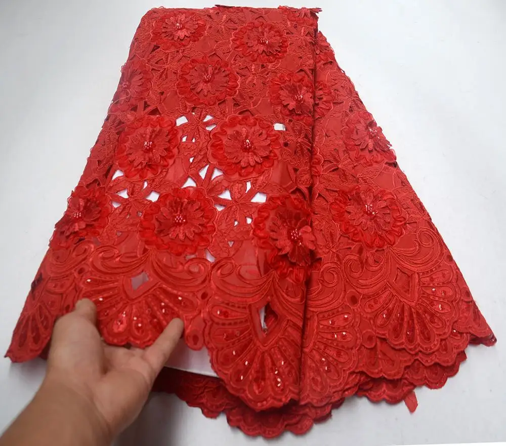 

Exquisite Embroidered African Organza Lace Fabrics High Quality African Tulle Lace Fabrics For Wedding/Party