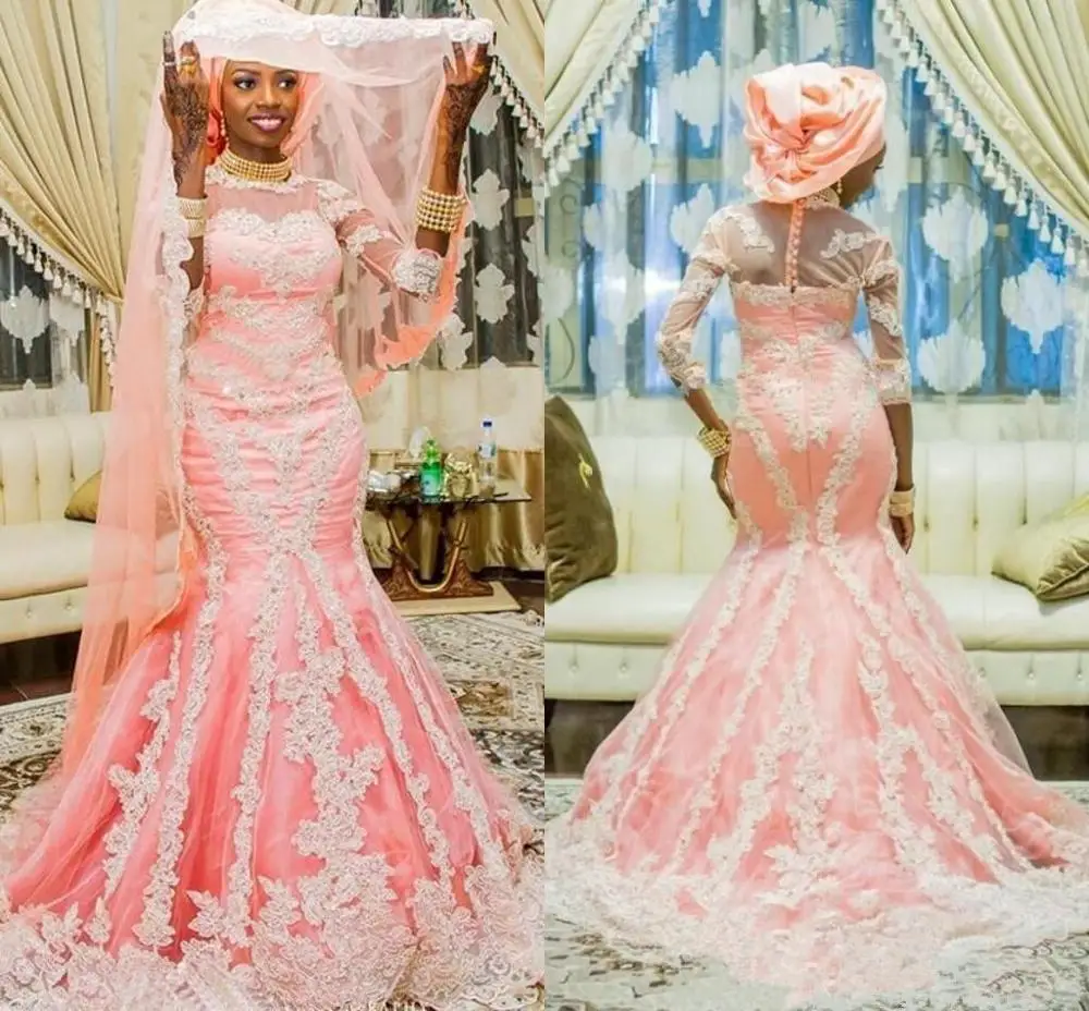 African Muslim Mermaid Wedding Dresses ...