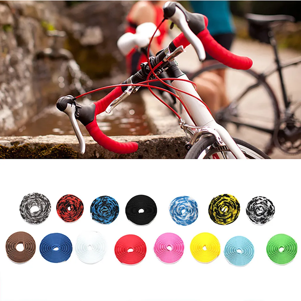 Новые цветные губки для Противоскользящих и амортизирующих велосипедных рулей, велосипедные аксессуары, автомобильные аксессуары