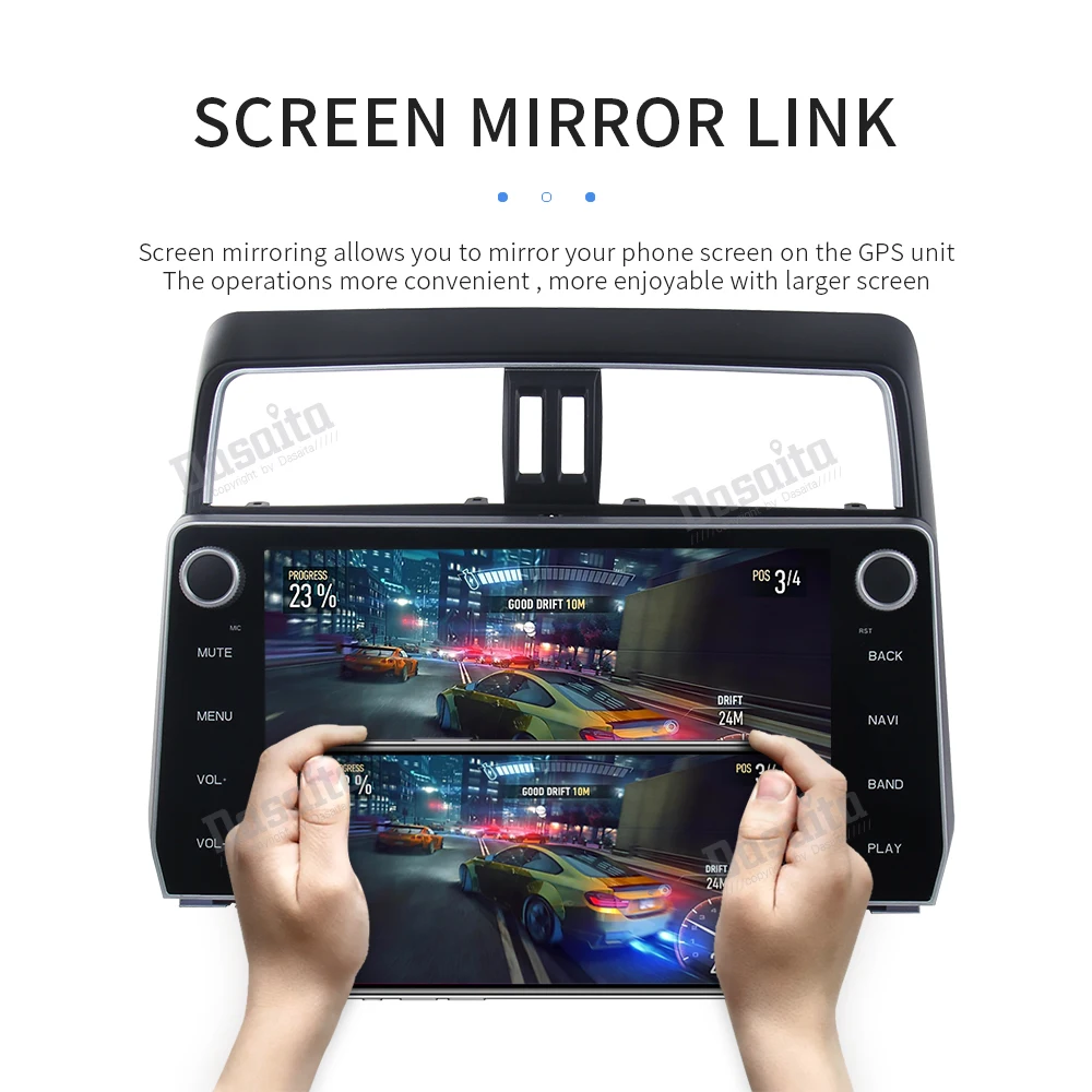Excellent Android 9.0 Car Radio for Toyota New Prado 2018 Stereo GPS Navigation with 32G ROM 4G RAM Bluetooth 12
