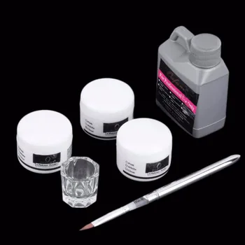 

Portable Nail Art Tool Kit Set Crystal Powder Acrylic Liquid Dish 6 Pcs/Set Nail Art Equipment Hot Selling