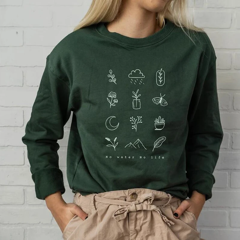 graphic crew neck jumper