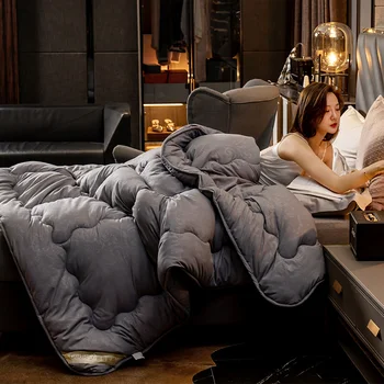 

High Quality Comforter Filler King Queen Size Duvet Patchwork Style Luxury Warm And Thicken 4 Seasons Blanket Quilt Bedding CF2