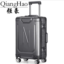 Алюминий из магниевого сплава для мужчин чемодан на колёсиках Спиннер 20 дюймов тележка для каюты пароль дорожная сумка