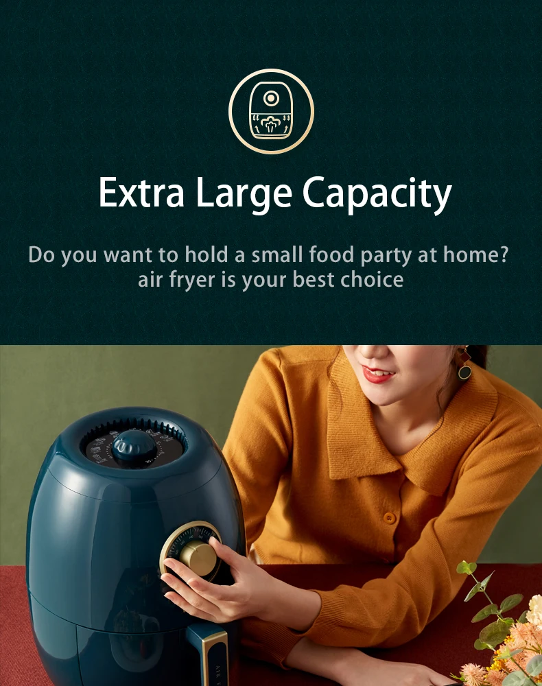 Óleo de Fritadeira de ar Fácil de Operação Inteligente Casa Grande Capacidade Multifuncional Fritadeira Profunda Saúde 1350w Urso Ar-fritar 3l 8 inteligente 3l grande capacidade multifuncional fritadeira profunda