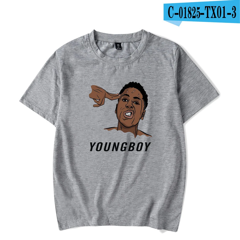 YoungBoy Never Broke Again high Street white t shirt Summer Classic Short Sleeve t shirt men/women Casual Design Tops - Цвет: As Picture