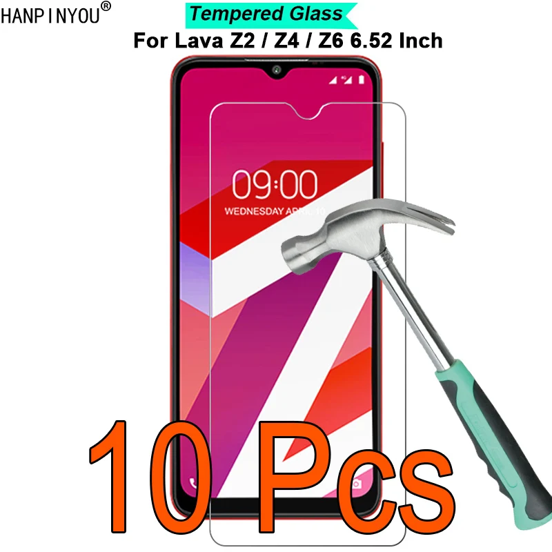 10 Pcs/Lot For Lava Z2 / Z4 Z6 6.52&quot 9H Hardness 2.5D Ultra-thin Toughened Tempered Glass Film Screen Protector Guard | Мобильные