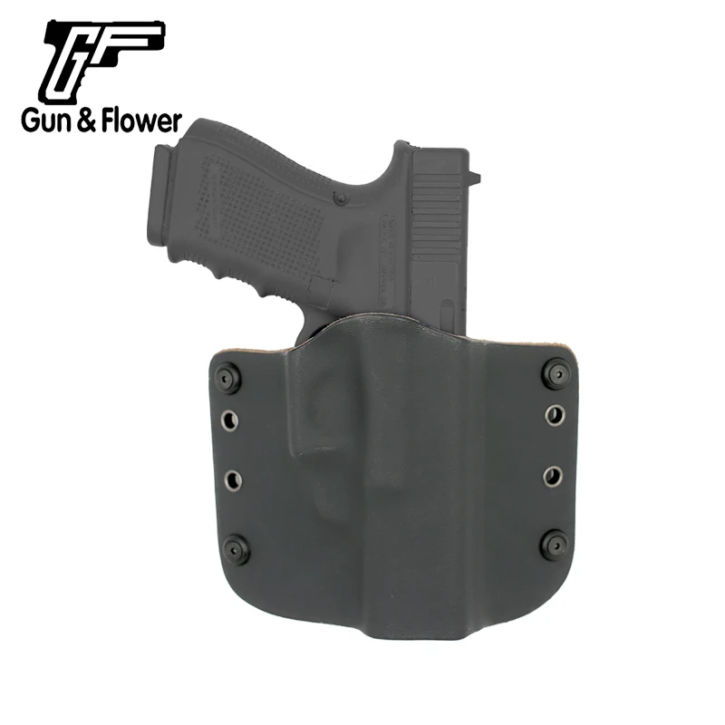 Gunflower OWB Kydex кобура с зажимом; внутренний слой из натуральной кожи Glock 19/23/25/32 пистолетный мешочек чехол Ружейные аксессуары