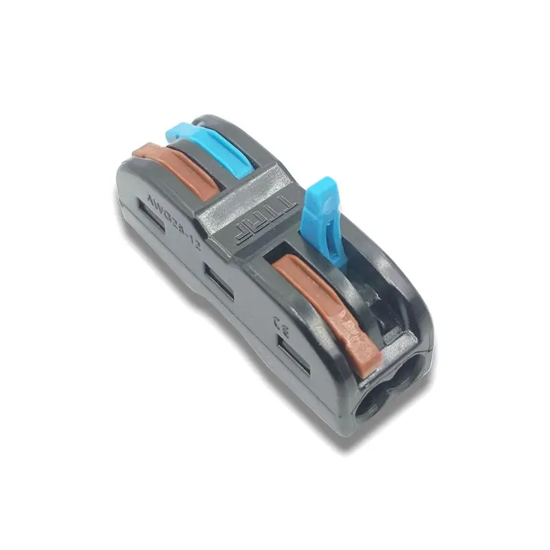 PCT-2-2(black) 25-100 шт. провод соединительного Терминала Мини Быстрые соединители, универсальный компактный Кабельный разъем SPL-1 SPL-2 SPL-3 клеммной колодки - Цвет: PCT-2-2(black)