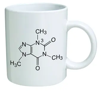 

Funny Mug - Caffeine Molecule, Chemistry - 11 OZ Coffee Mugs - Funny Inspirational and sarcasm