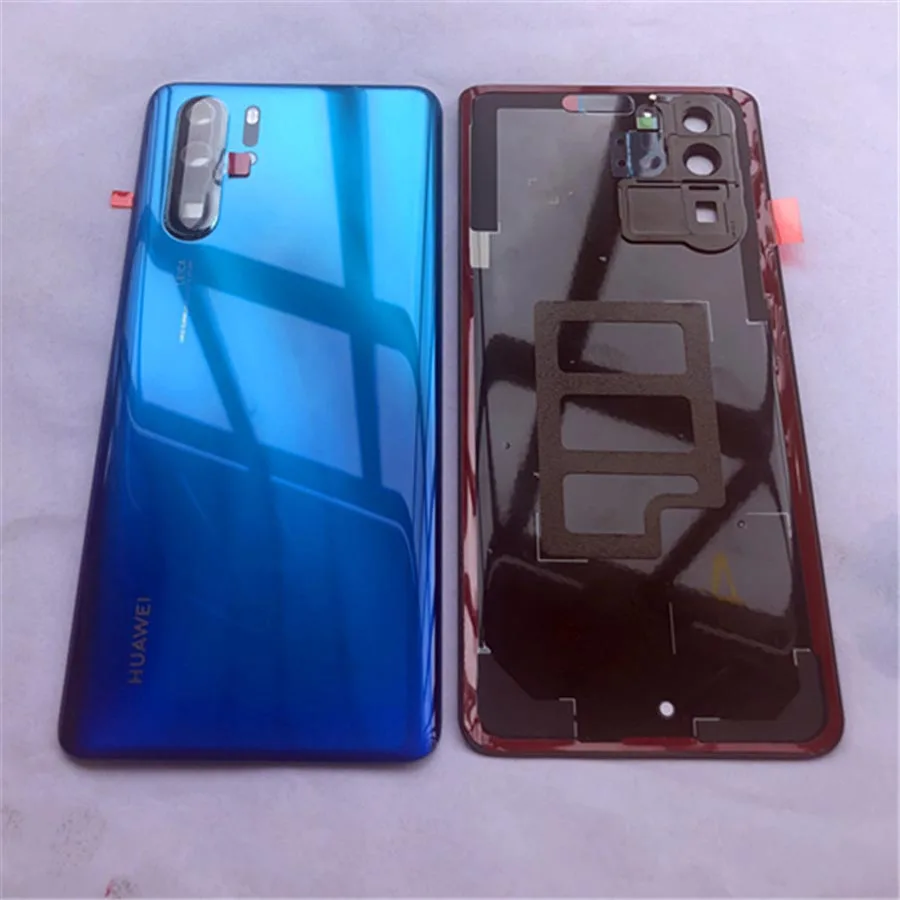 P30 оригинальная Задняя стеклянная крышка для huawei P30 Pro, задняя дверь Замена батареи чехол, чехол на заднюю крышку с объективом камеры