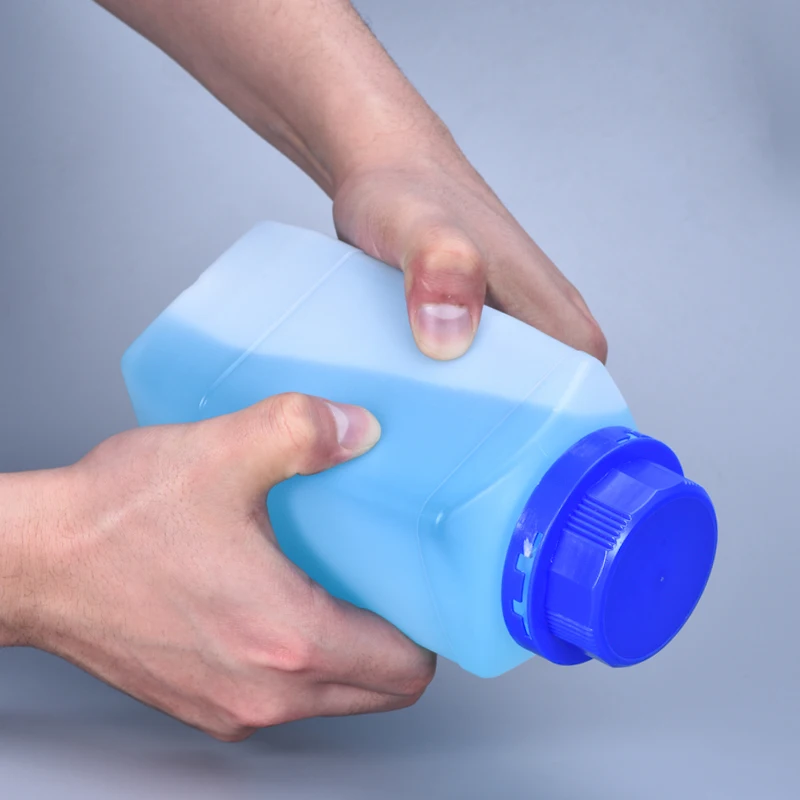 250ML/500ML/1000ML Empty HDPE Bottle with Inner Lid Food Grade Square Plastic Container for Liquid Lotion refillable bottles