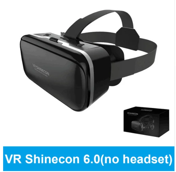 VR shinecon 6.0 гарнитура Версия Очки виртуальной реальности 3D очки гарнитура шлемы смартфонов полный пакет+ геймпад - Цвет: Bundle 1