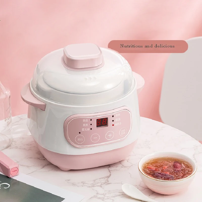 

220V Multifunctional Electric Slow Cooker Electric Food Steamer Heating Cup Water-Proof Stew Hot Pot Food Cooker