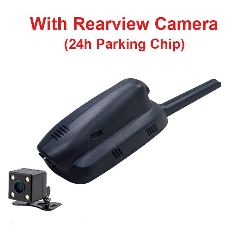Kampacar Novatek 96658 двойной автомобильный Wifi DVR видеорегистратор камеры Авто рекордер для peugeot 3008 5008 suv до два объектива Автомобильные видеорегистраторы - Название цвета: With Rear And 24H