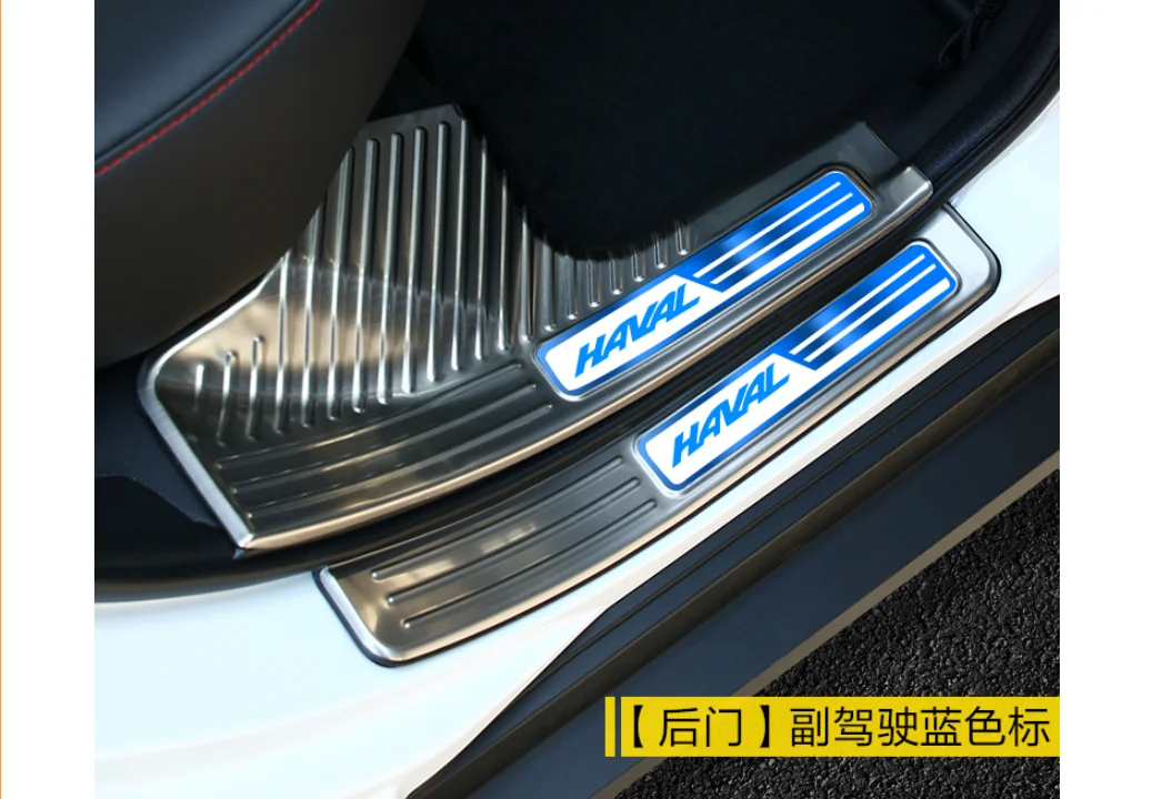 Для Haval H6 спортивные 4 шт./компл. высококачественная нержавеющая сталь порога Обложка Добро пожаловать педали отделки салона автомобиля-Средства для укладки волос