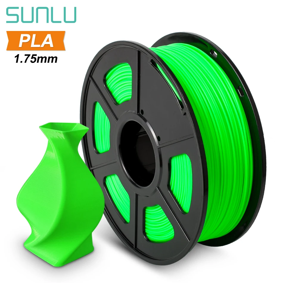 SUNLU-filamento PLA de plástico para impresora 3D, precisión Dimensional +/-1,75mm, 0,02mm, 1kg