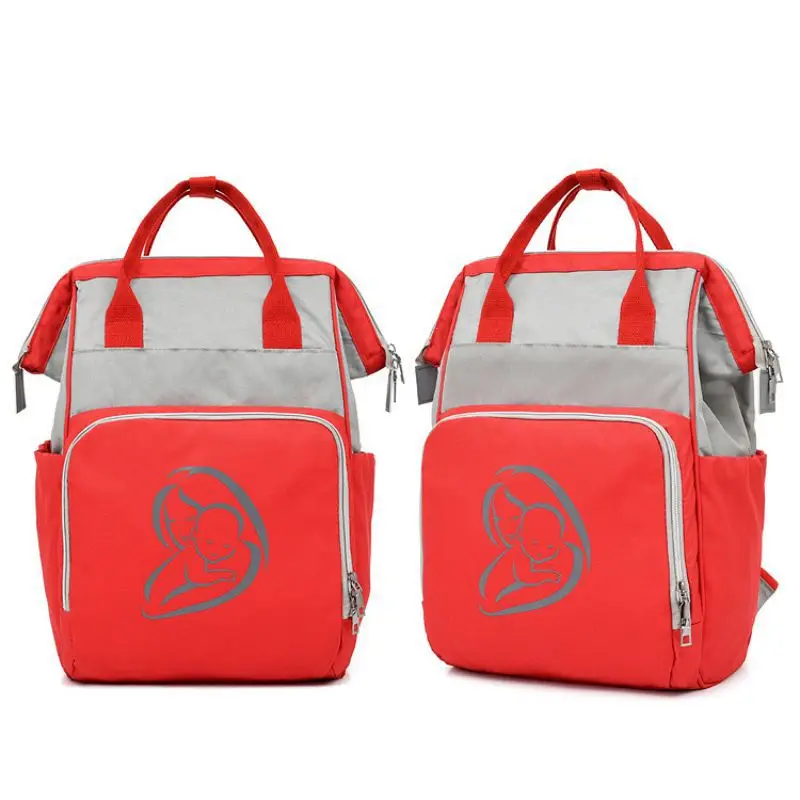 Легкие водонепроницаемые сумки большой емкости Многофункциональный Детский подгузник Двойной плечевой рюкзак сумка для мамы - Цвет: R