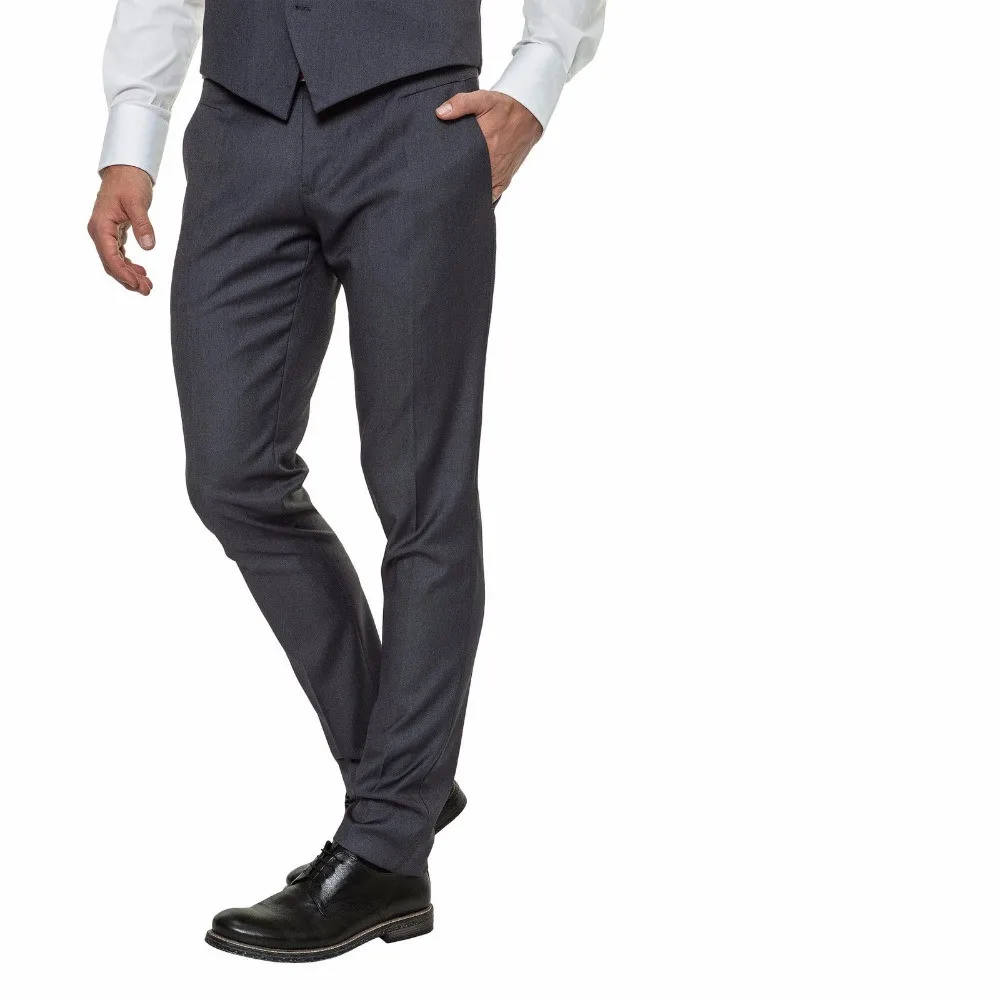 Custom Made New Style Men's Suit Trousers Pants Elegant Business Work Black Grey NEW Groom Men