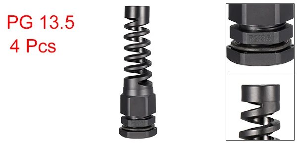 PG13.5 for 6-11mm 4x Uxcell 1-20 шт. PG7 PG9 PG11 PG13.5 PG16 кабельный ввод Водонепроницаемый IP68 нейлоновый Шарнир регулируемый фиксатор с сбросом напряжения черный - Цвет: PG13.5 for 6-11mm 4x