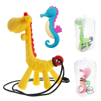 

1pc Baby Animal Silicone Teethers Giraffe Infant Teething Chew Rubber Pacifier Soft Dental Care Toothbrush Nursing Toys BPA Free