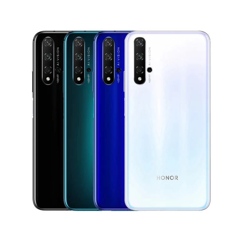 Глобальная прошивка Honor 20 мобильный телефон Kirin 980 Octa Core 8GB Оперативная память 256 ГБ Оперативная память 3750 мАч супер заряда 6,26 дюймов Поддержка Google Play