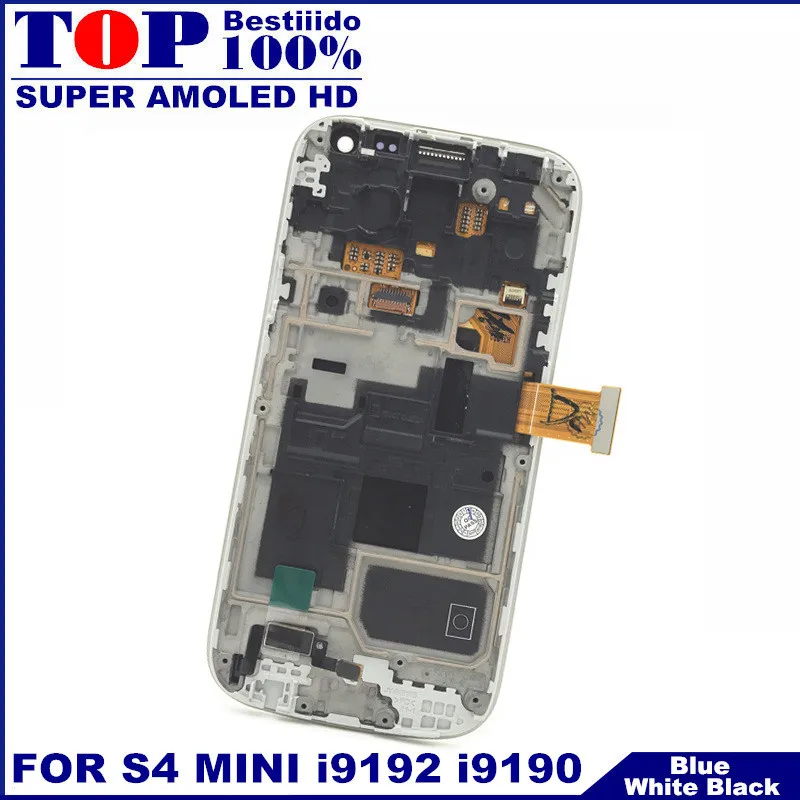 

For Samsung Galaxy S4 Mini I9190 i9192 i9195 Phones LCD Display Touch Screen Digitizer Replacement with Frame AMOLED HD LCDS